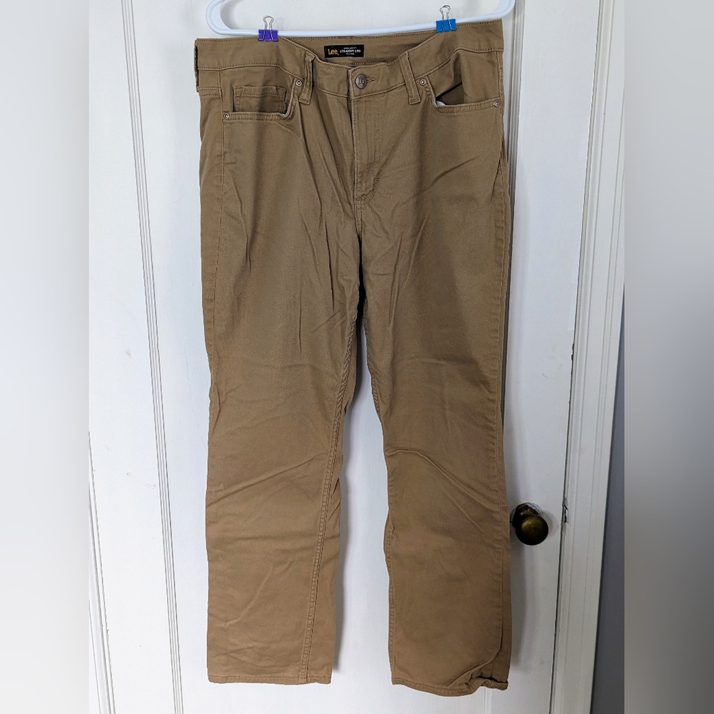 Lee Khaki Straight Leg Pants